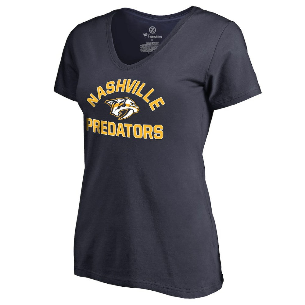 Nashville Predators Women's Overtime V-Neck T-Shirt - Navy | NHL on sale