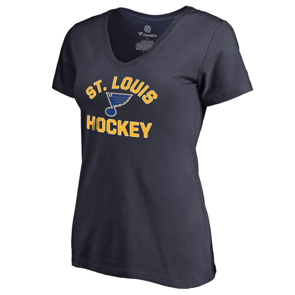 St. Louis Blues Women's Overtime V-Neck T-Shirt - Navy | NHL sale
