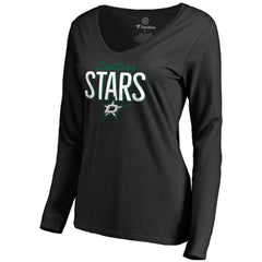 Dallas Stars Women's Nostalgia Long Sleeve T-Shirt - Black | NHL near me