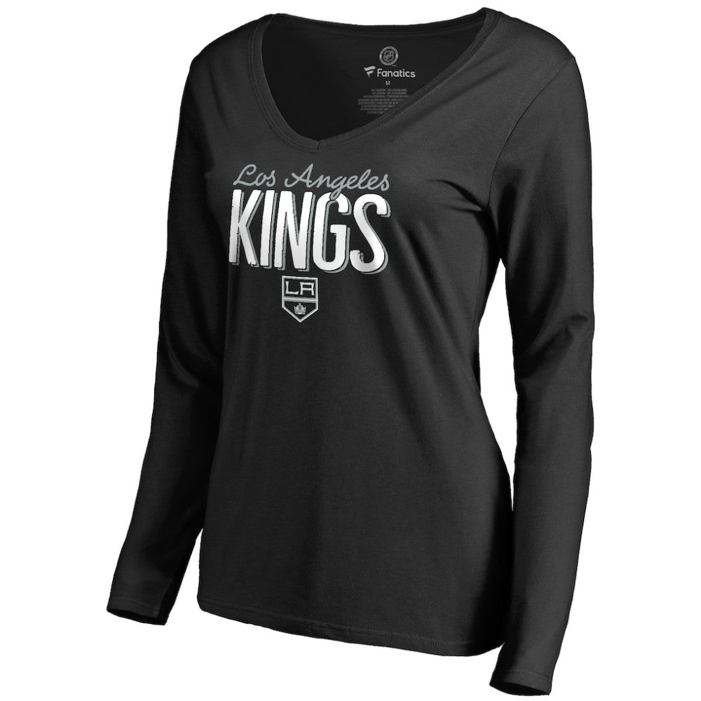 Los Angeles Kings Women's Nostalgia Long Sleeve T-Shirt - Black | NHL sale