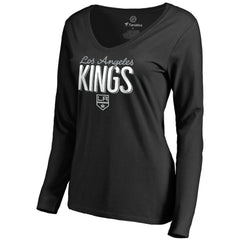 Los Angeles Kings Women's Nostalgia Long Sleeve T-Shirt - Black | NHL sale