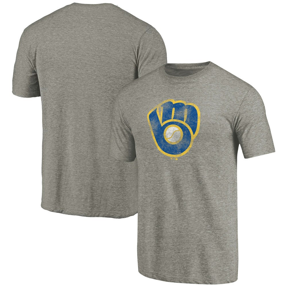 Milwaukee Brewers Distressed Team Tri-Blend T-Shirt Online