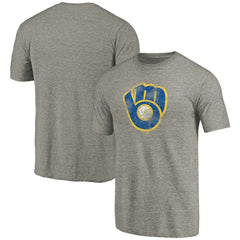 Milwaukee Brewers Distressed Team Tri-Blend T-Shirt Online