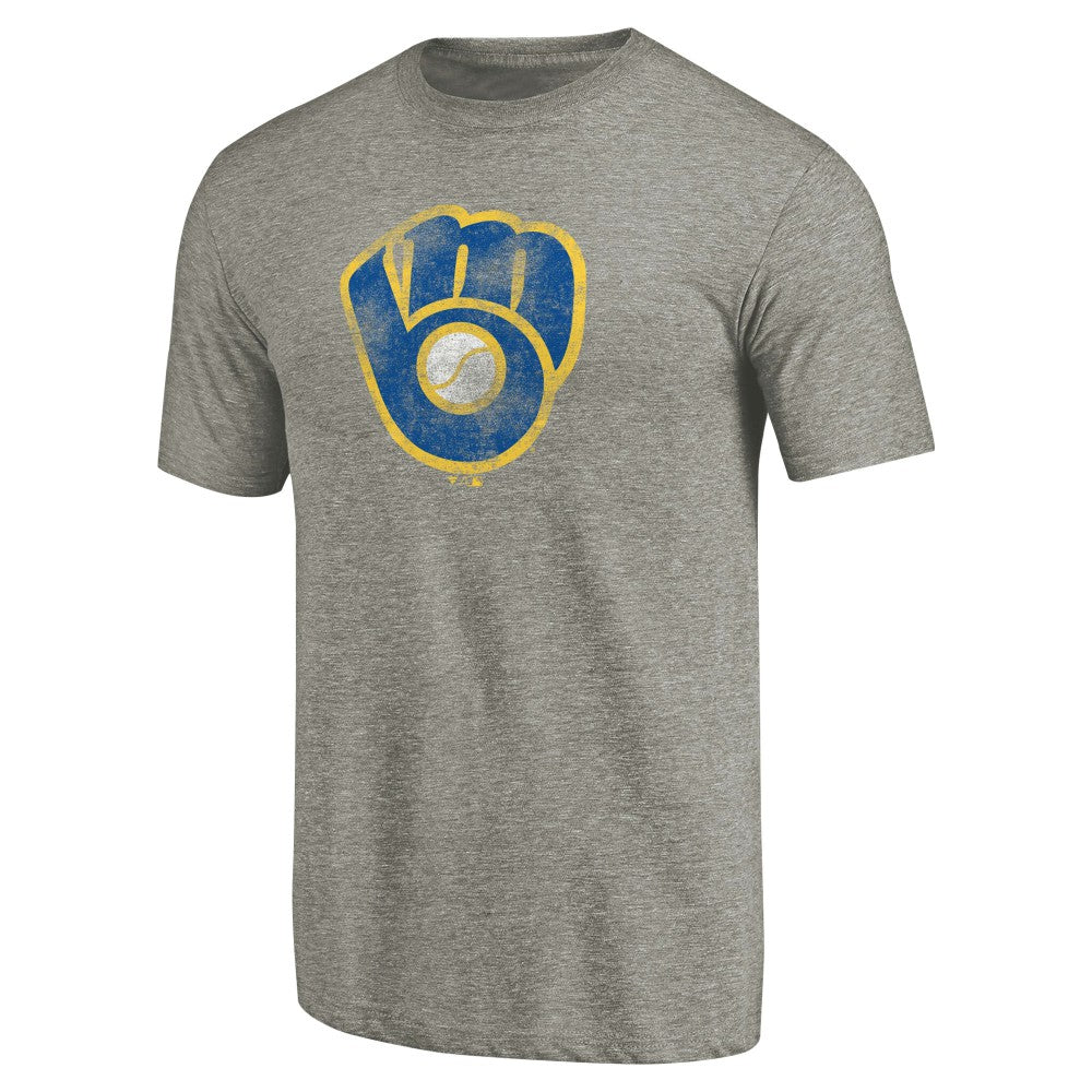 Milwaukee Brewers Distressed Team Tri-Blend T-Shirt Online