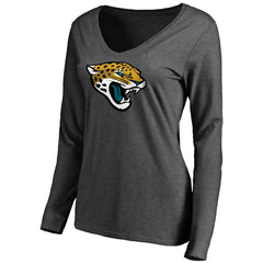Jacksonville Jaguars Women's Team Logo Long Sleeve T-Shirt - Heathered Gray - NFL