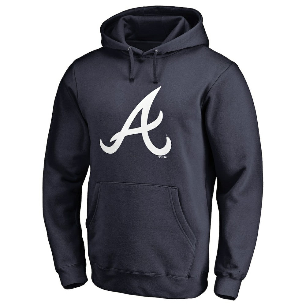 Atlanta Braves Official Logo Fitted Pullover Hoodie Discount