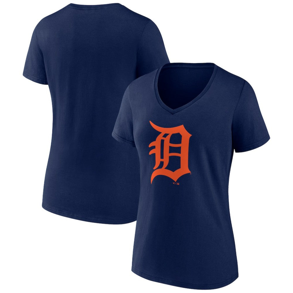 Detroit Tigers Women's Team Color Primary Logo V-Neck T-Shirt for sale