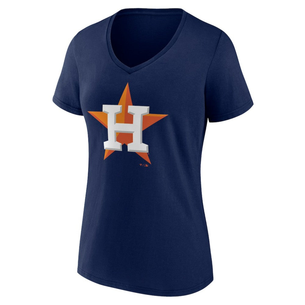 Houston Astros Women's Team Color Primary Logo V-Neck T-Shirt for sale