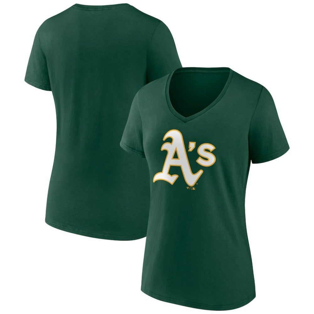 Athletics Women's Team Color Primary Logo V-Neck T-Shirt Sale