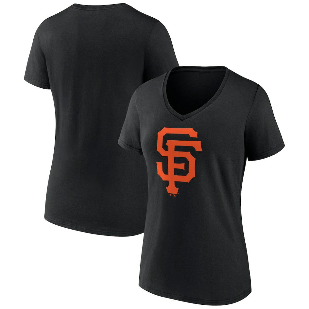 San Francisco Giants Women's Team Color Primary Logo V-Neck T-Shirt Sale