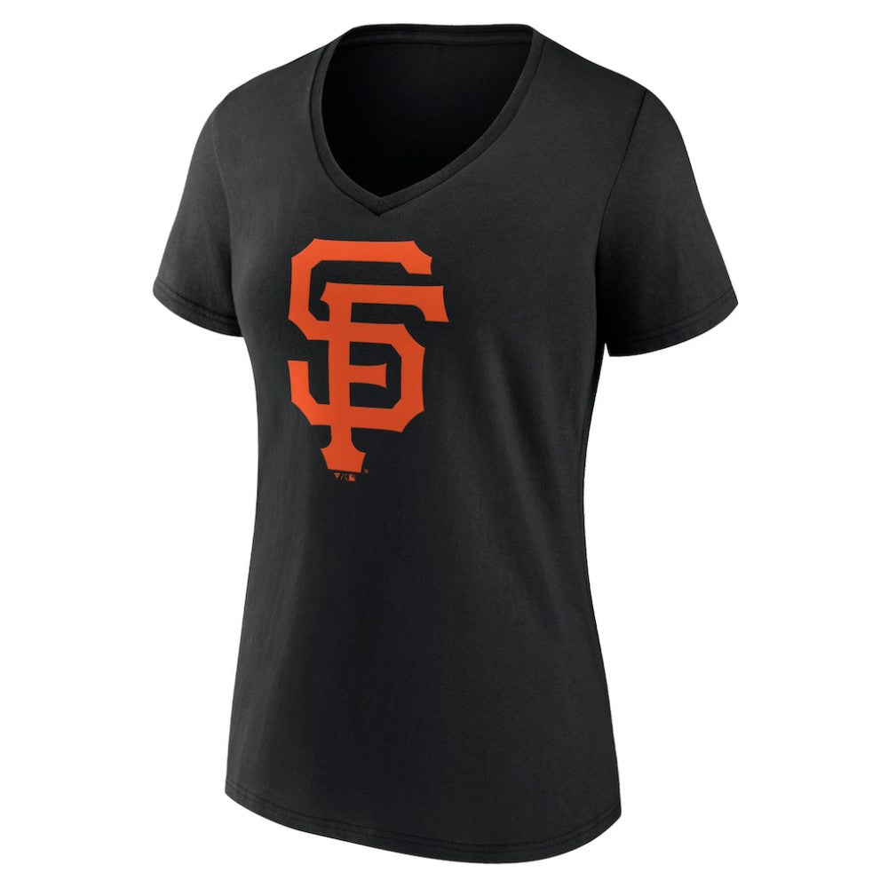San Francisco Giants Women's Team Color Primary Logo V-Neck T-Shirt Sale