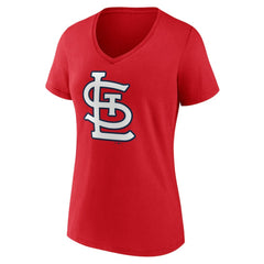 St. Louis Cardinals Women's Team Color Primary Logo V-Neck T-Shirt Near Me