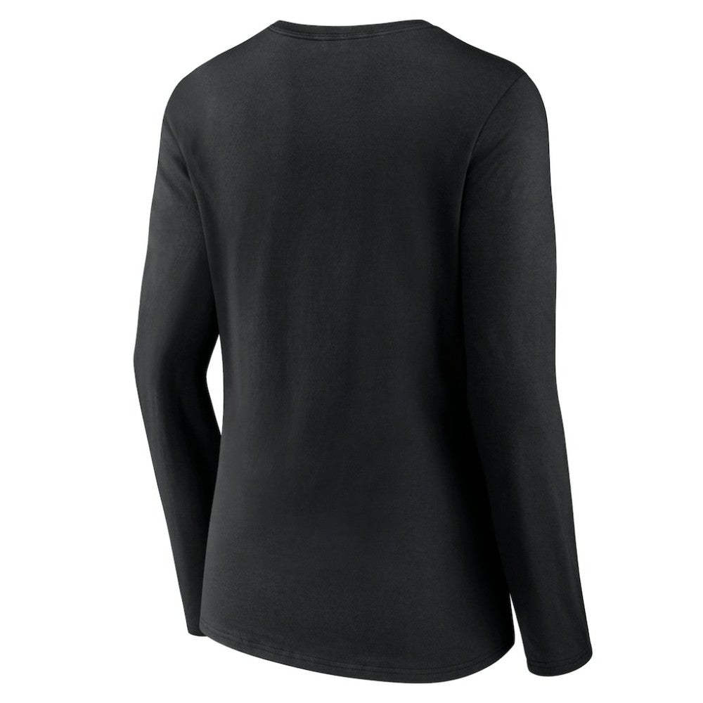 Colorado Rockies Women's Team Color Primary Logo V-Neck Long Sleeve T-Shirt for sale