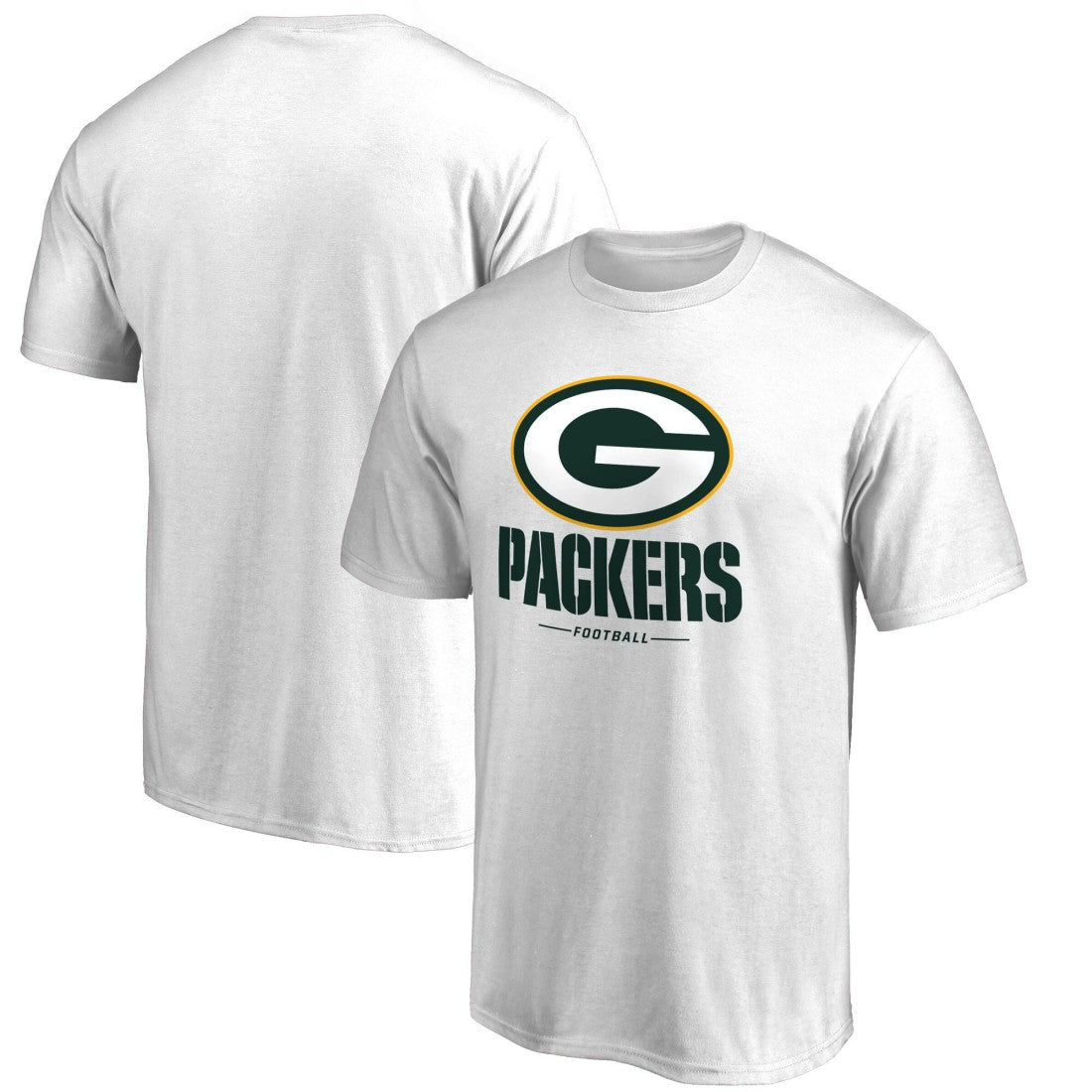 Green Bay Packers Team Lockup 2 T-Shirt - White - NFL