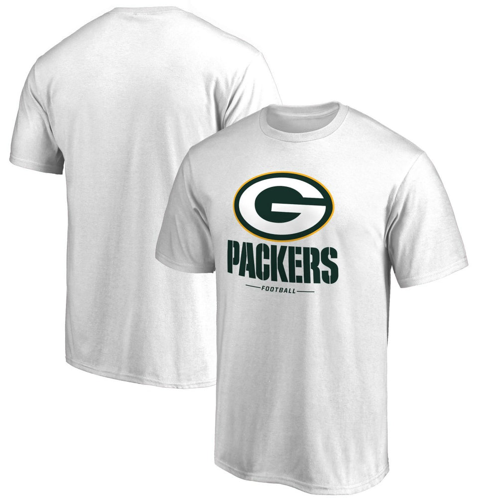Green Bay Packers Team Lockup 2 T-Shirt - White - NFL