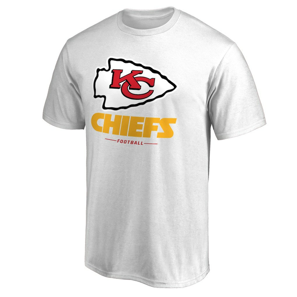 Kansas City Chiefs Team Lockup II T-Shirt - White - NFL