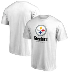 Pittsburgh Steelers Team Lockup 2 T-Shirt - White - NFL