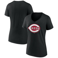 Cincinnati Reds Women's Secondary Color Primary Logo T-Shirt for sale