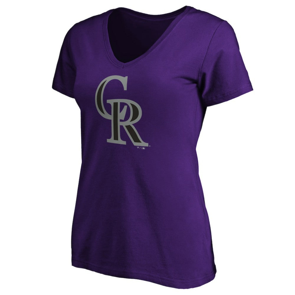 Colorado Rockies Women's Secondary Color Primary Logo T-Shirt Outlet