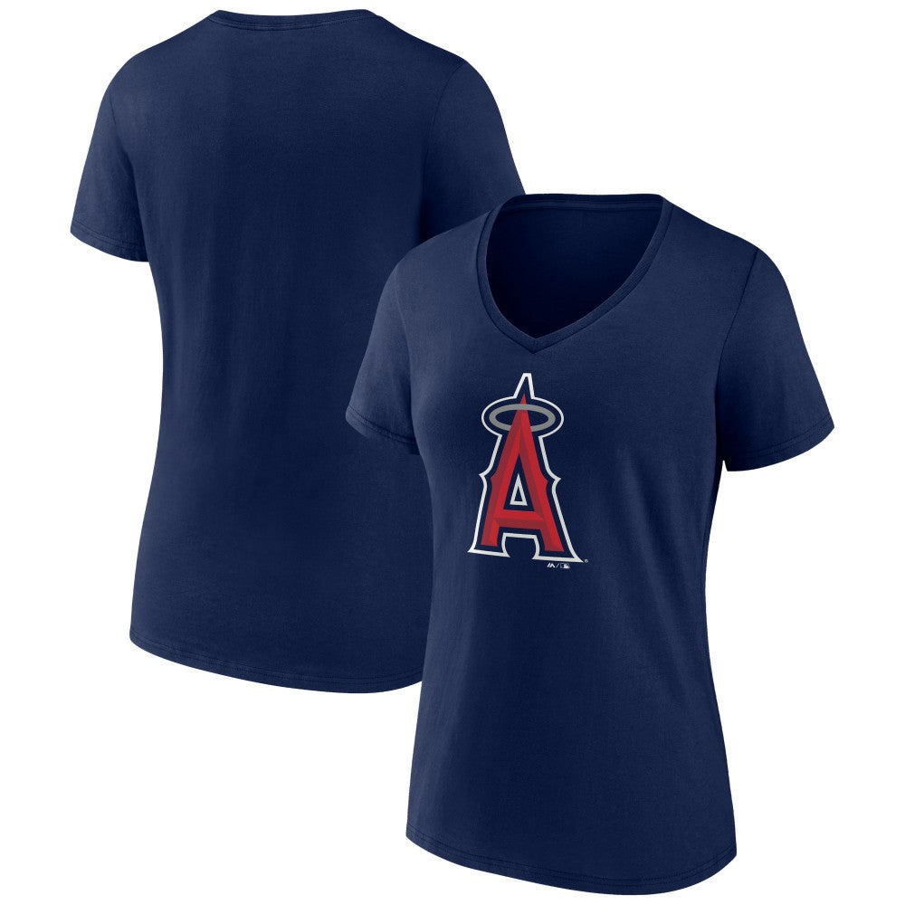 Los Angeles Angels Women's Secondary Color Primary Logo T-Shirt for sale