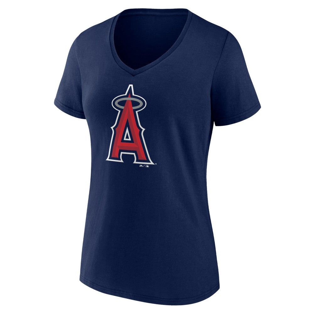 Los Angeles Angels Women's Secondary Color Primary Logo T-Shirt for sale