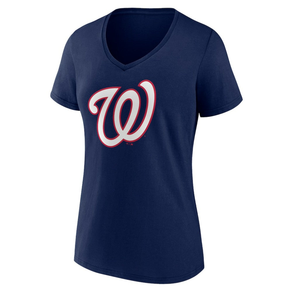 Washington Nationals Women's Secondary Color Primary Logo T-Shirt Near Me
