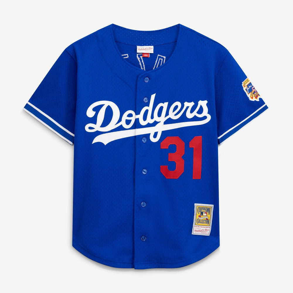 Mike Piazza Los Angeles Dodgers Mitchell & Ness Cooperstown Collection Mesh Batting Practice Button-Up Jersey Discount