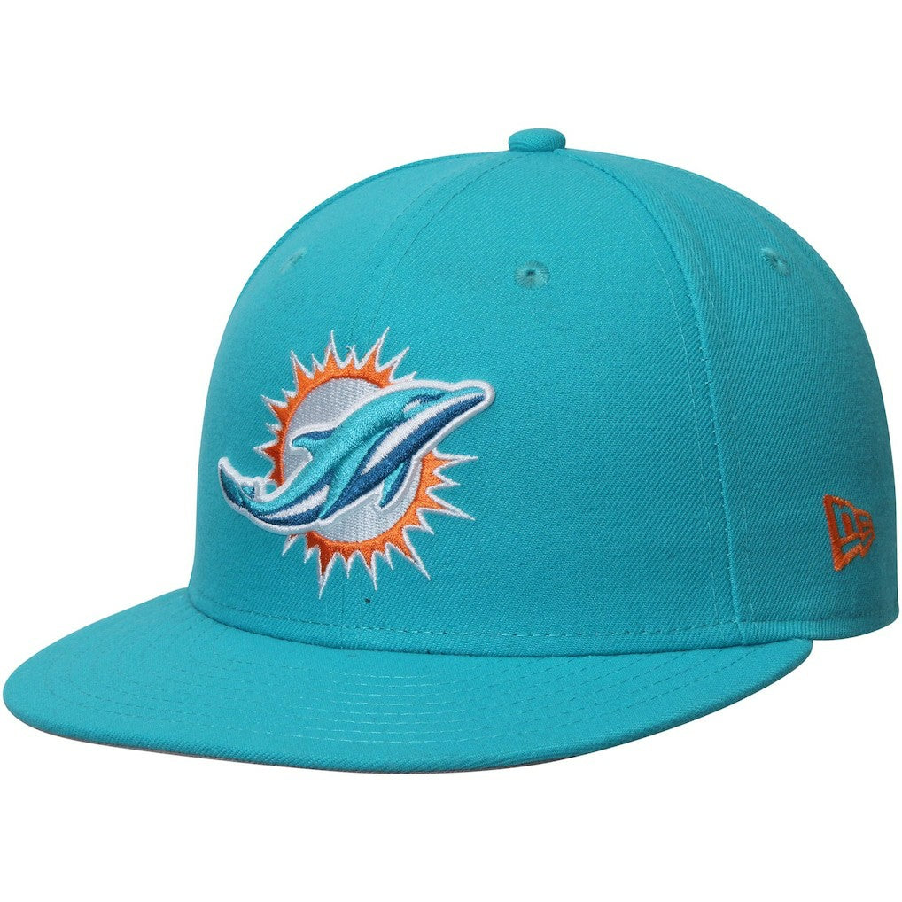 Miami Dolphins New Era Omaha 59FIFTY Fitted Hat - Aqua - NFL