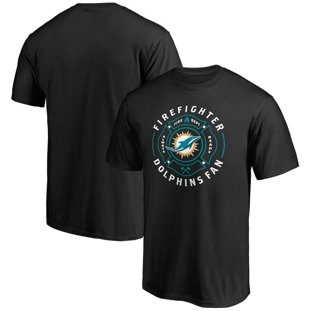 Miami Dolphins Black Firefighter T-Shirt - NFL