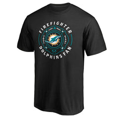 Miami Dolphins Black Firefighter T-Shirt - NFL