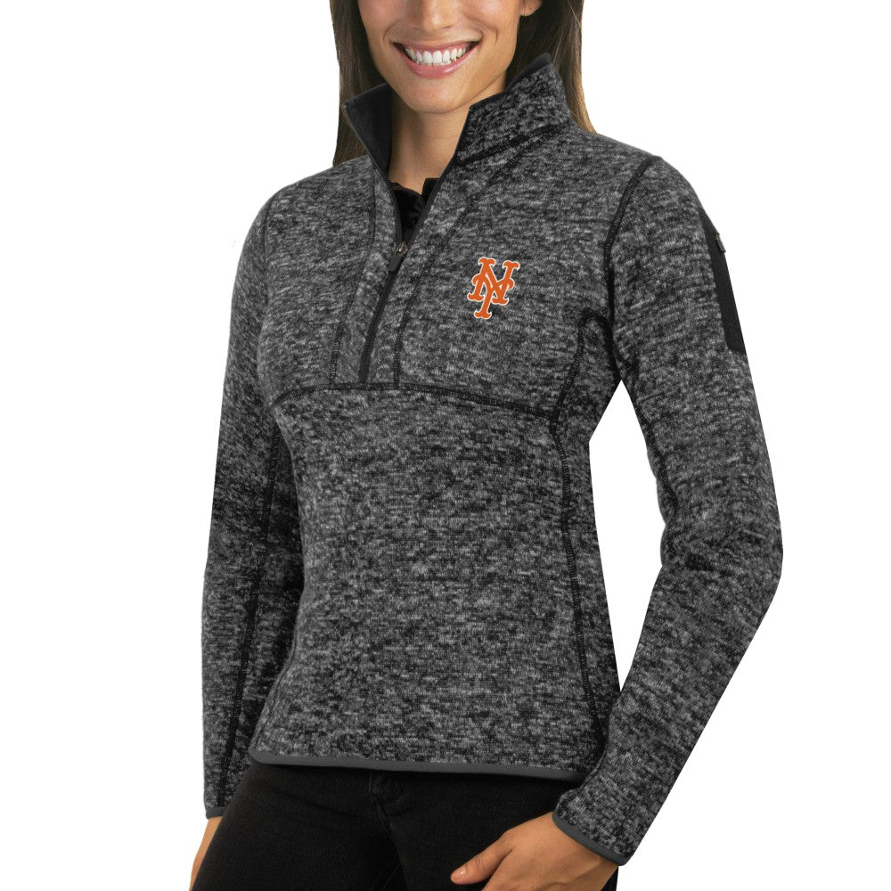 New York Mets Antigua Women's Fortune Half-Zip Pullover Sweater for sale