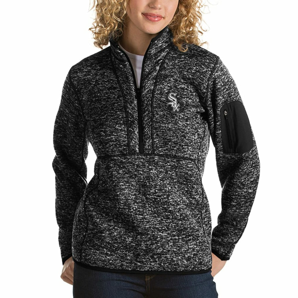 Chicago White Sox Antigua Women's Fortune Half-Zip Pullover Sweater Sale