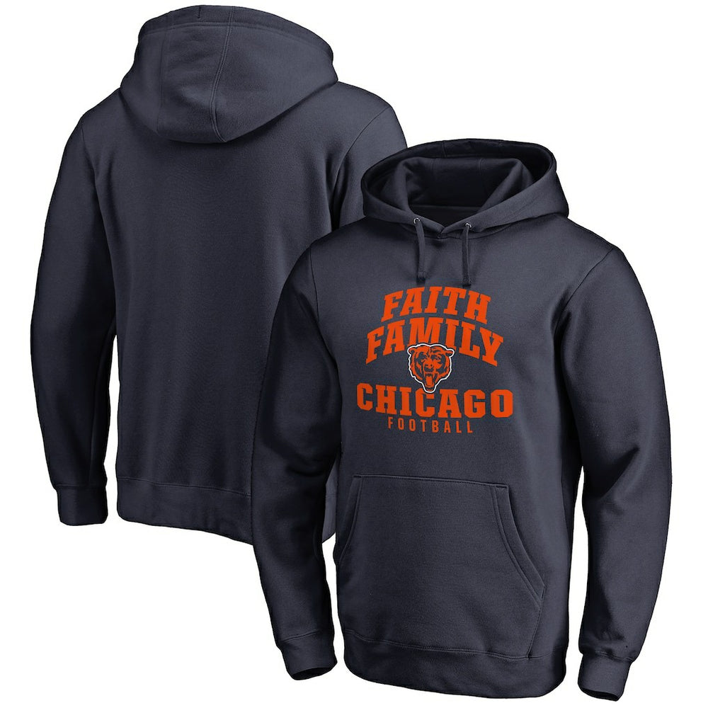 Chicago Bears Faith Family Pullover Hoodie - Navy - NFL