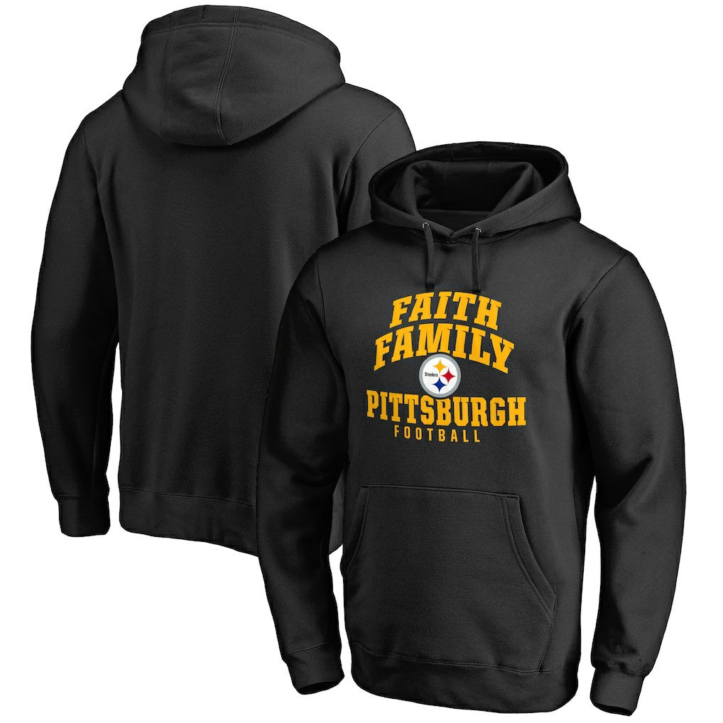 Pittsburgh Steelers Faith Family Pullover Hoodie - Black - NFL