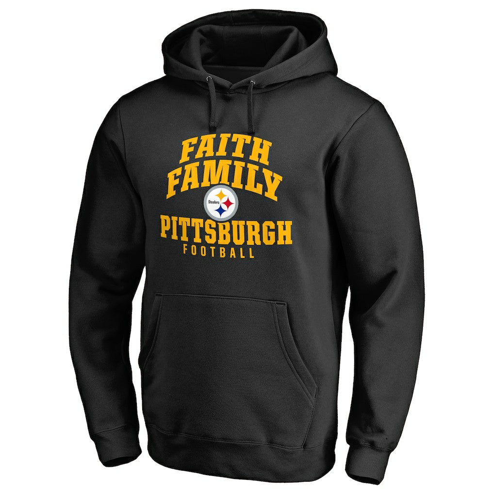 Pittsburgh Steelers Faith Family Pullover Hoodie - Black - NFL