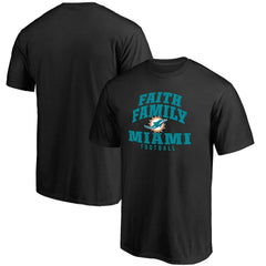 Miami Dolphins Faith Family T-Shirt - Black - NFL