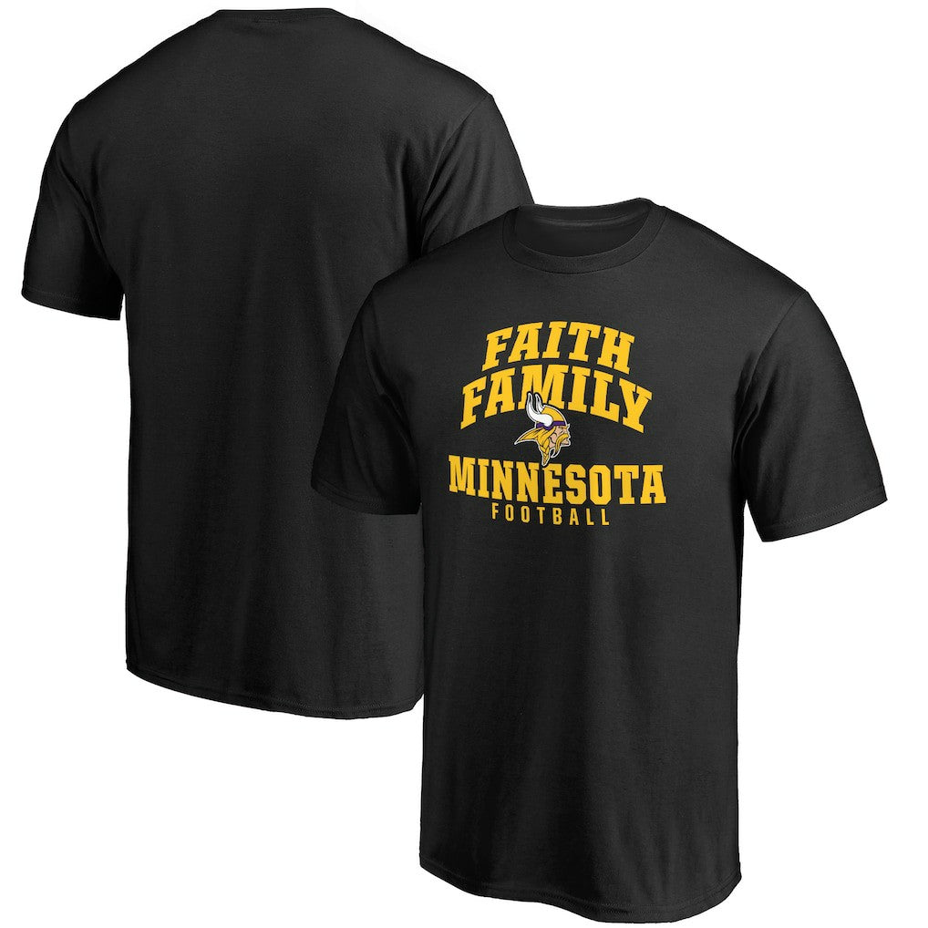 Minnesota Vikings Faith Family T-Shirt - Black - NFL