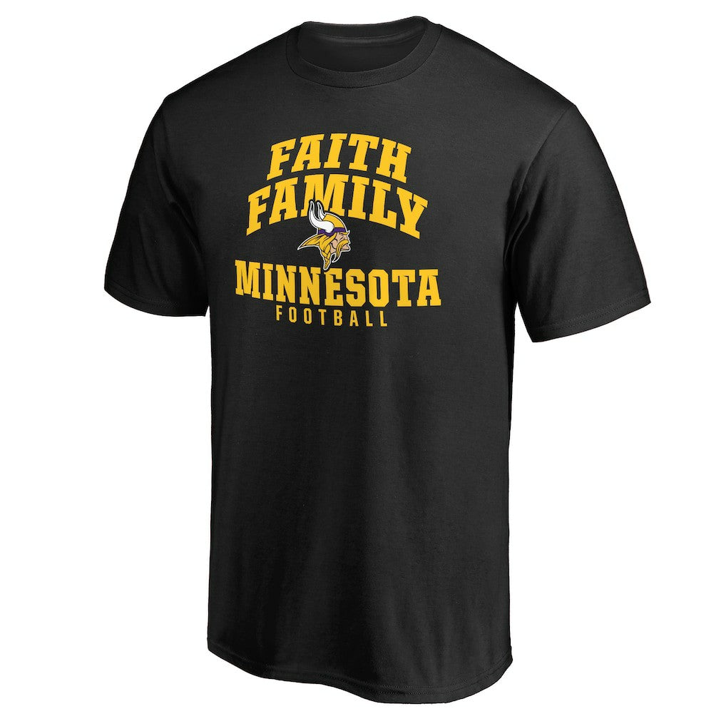 Minnesota Vikings Faith Family T-Shirt - Black - NFL