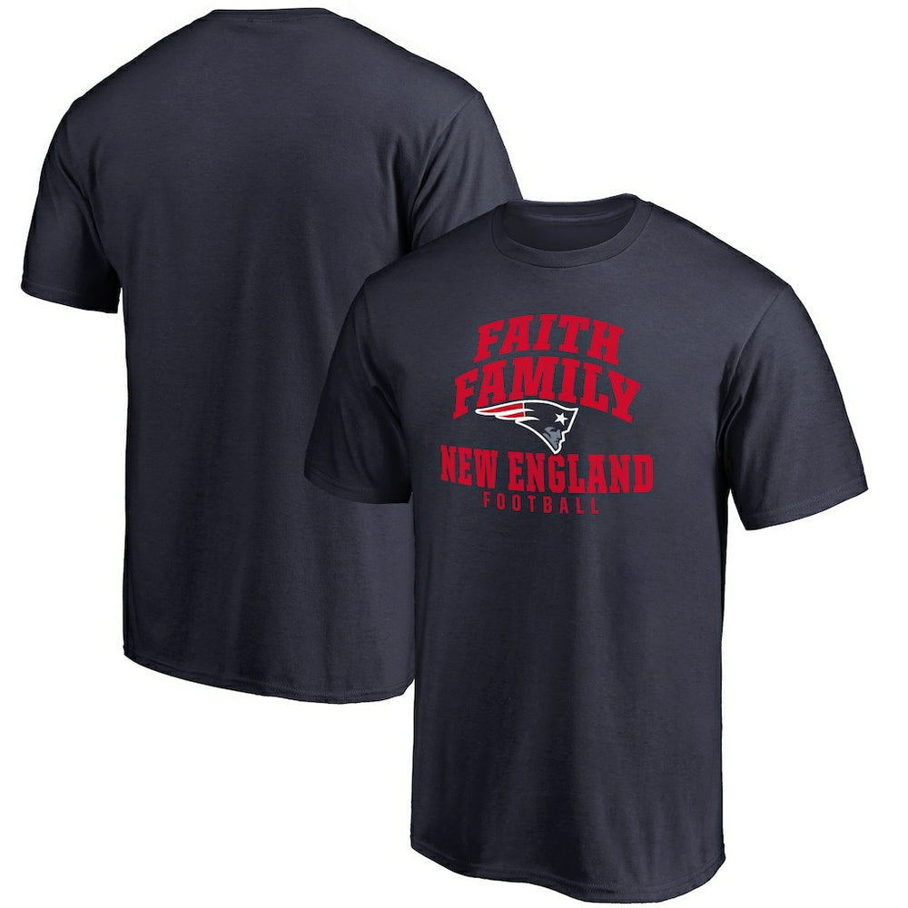 New England Patriots Faith Family T-Shirt - Navy - NFL