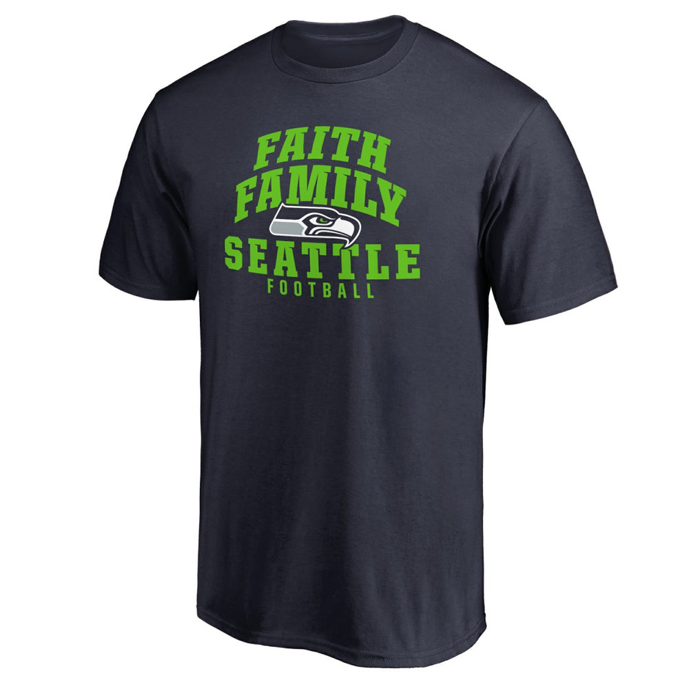 Seattle Seahawks Faith Family T-Shirt - Navy - NFL