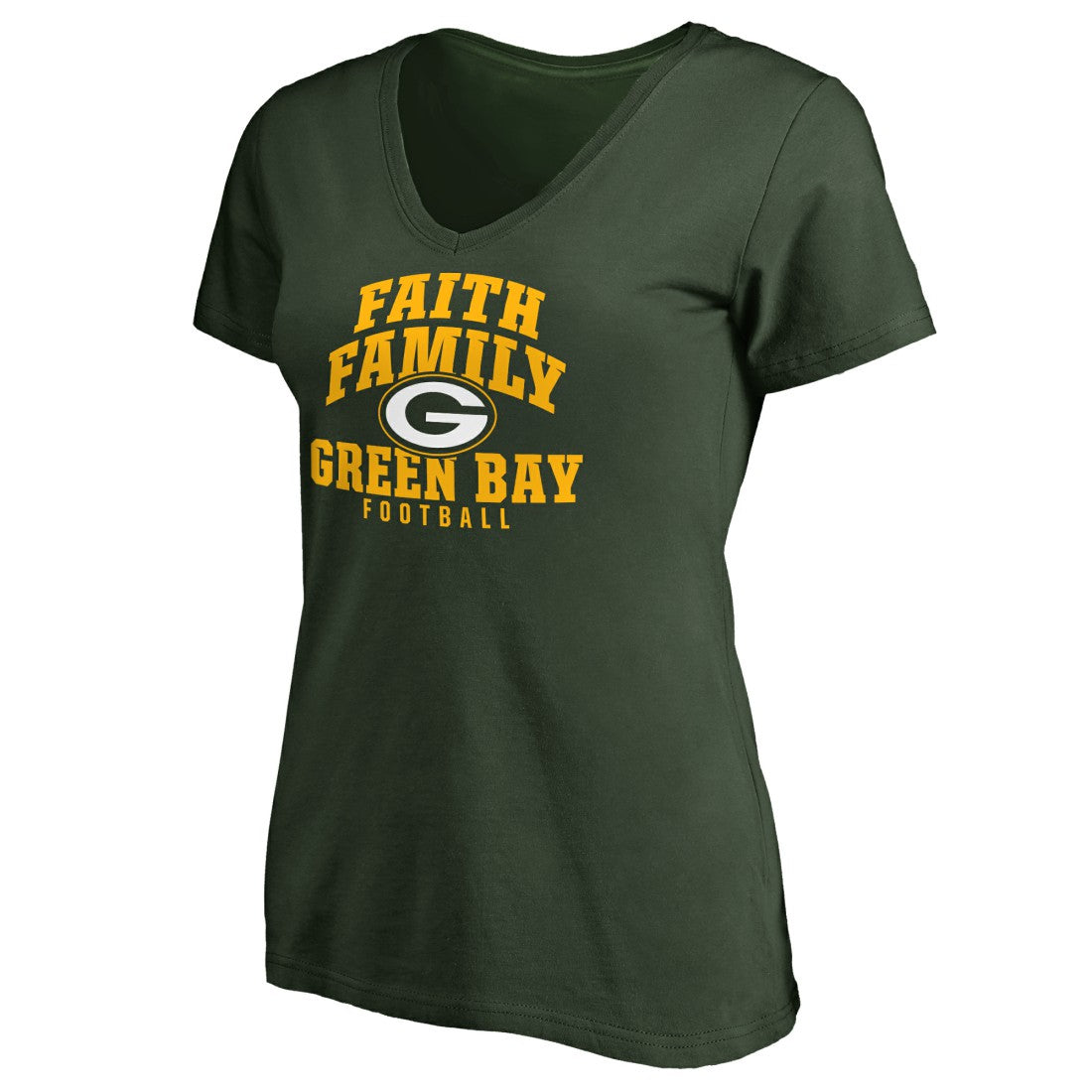 Green Bay Packers Women's Faith Family T-Shirt - Green - NFL