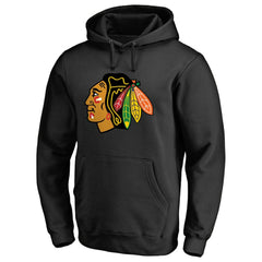 Chicago Blackhawks Raise the Banner Pullover Hoodie - Black | NHL Lifestyle