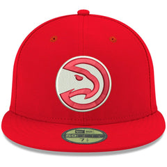 New Era Atlanta Hawks Team Color 59FIFTY Fitted Hat Red