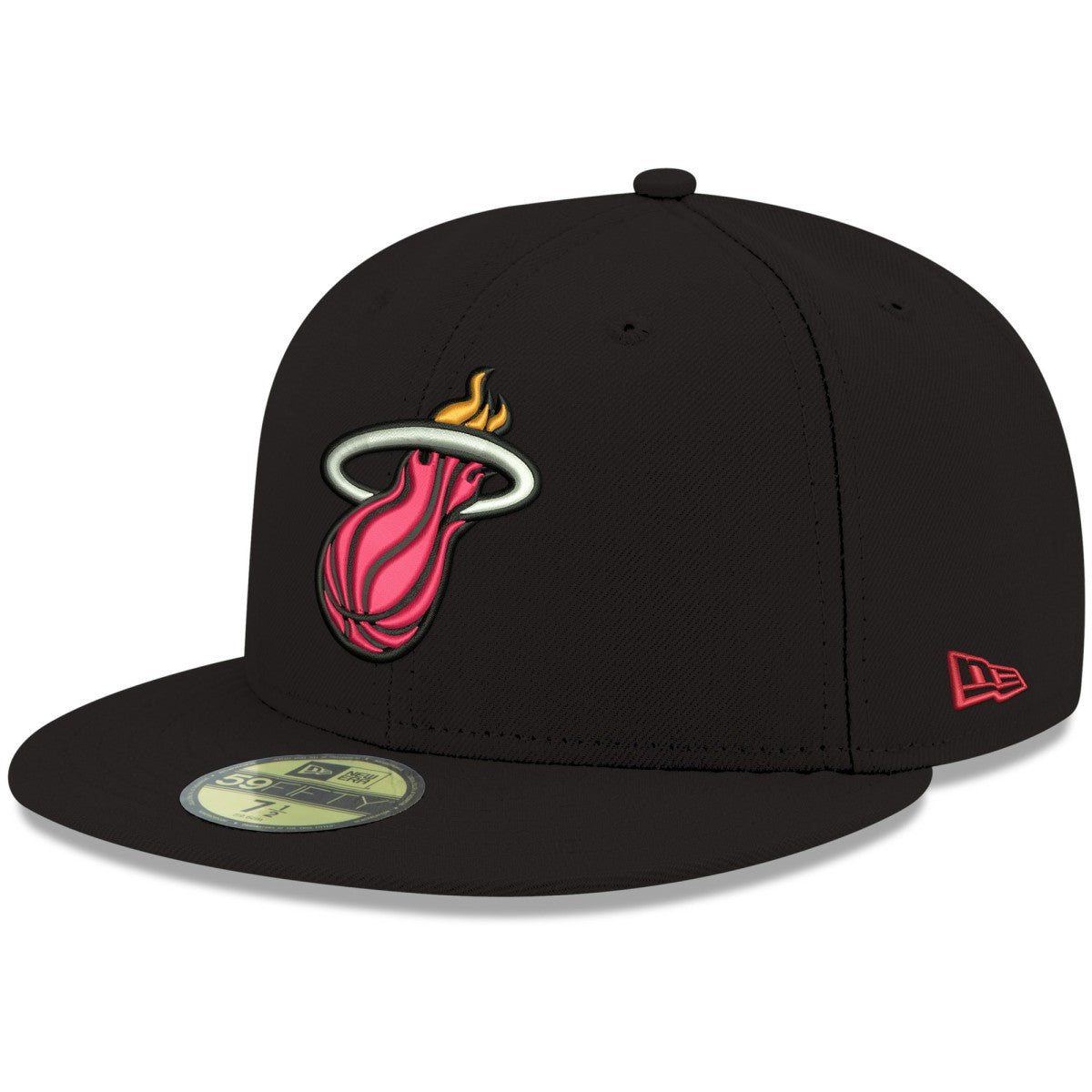 New Era Miami Heat Team Color 59FIFTY Fitted Hat Black