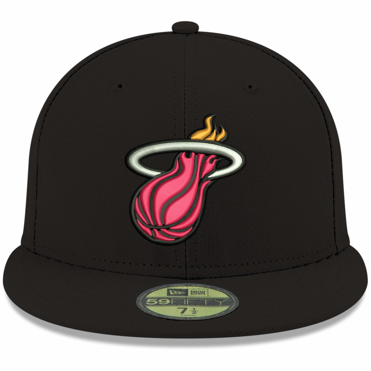 New Era Miami Heat Team Color 59FIFTY Fitted Hat Black