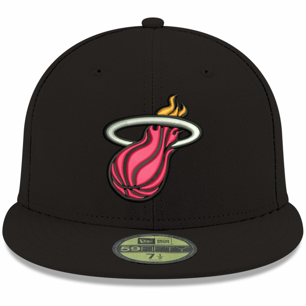 New Era Miami Heat Team Color 59FIFTY Fitted Hat Black