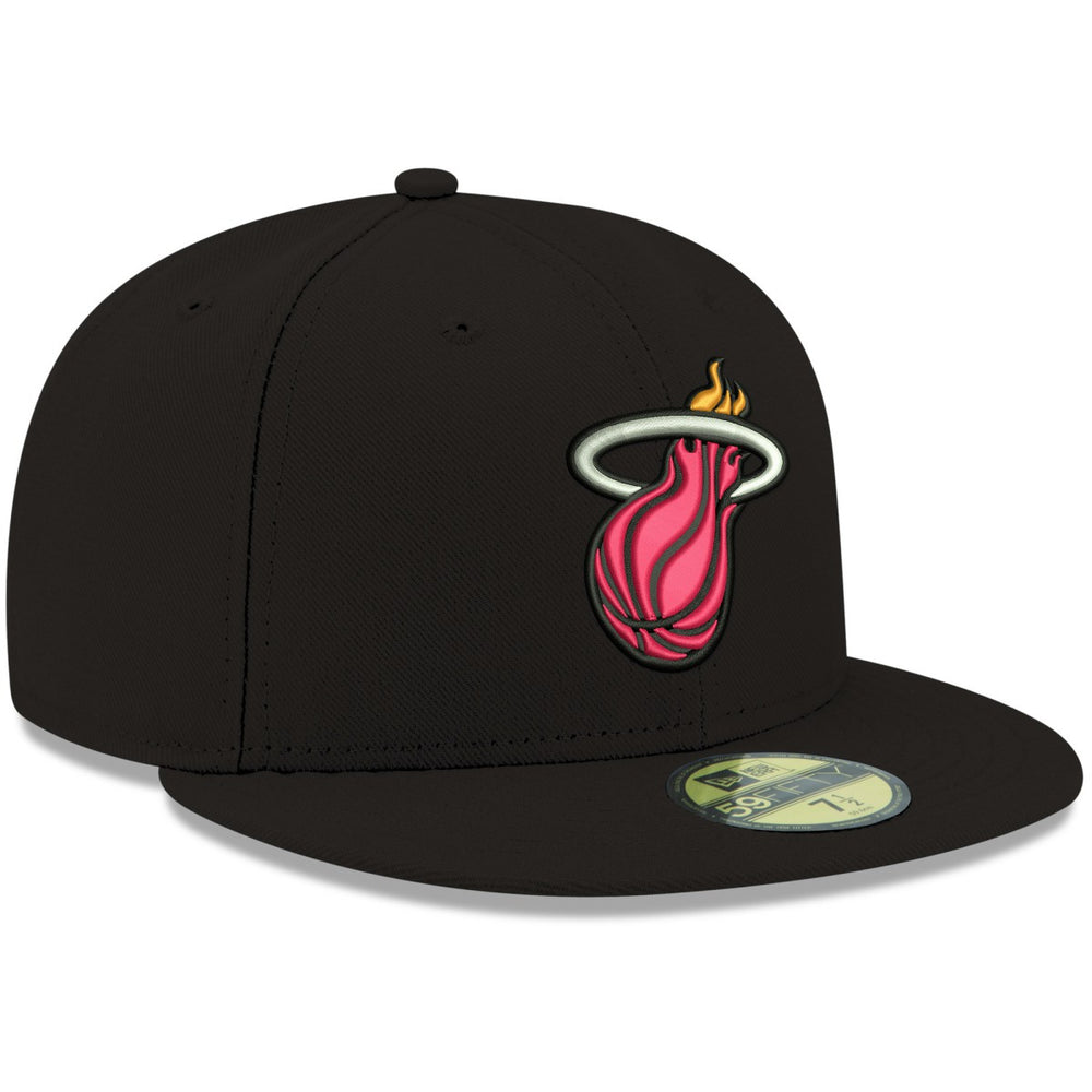 New Era Miami Heat Team Color 59FIFTY Fitted Hat Black