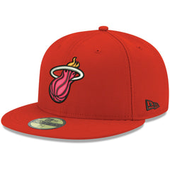 New Era Miami Heat Team Color 59FIFTY Fitted Hat Red