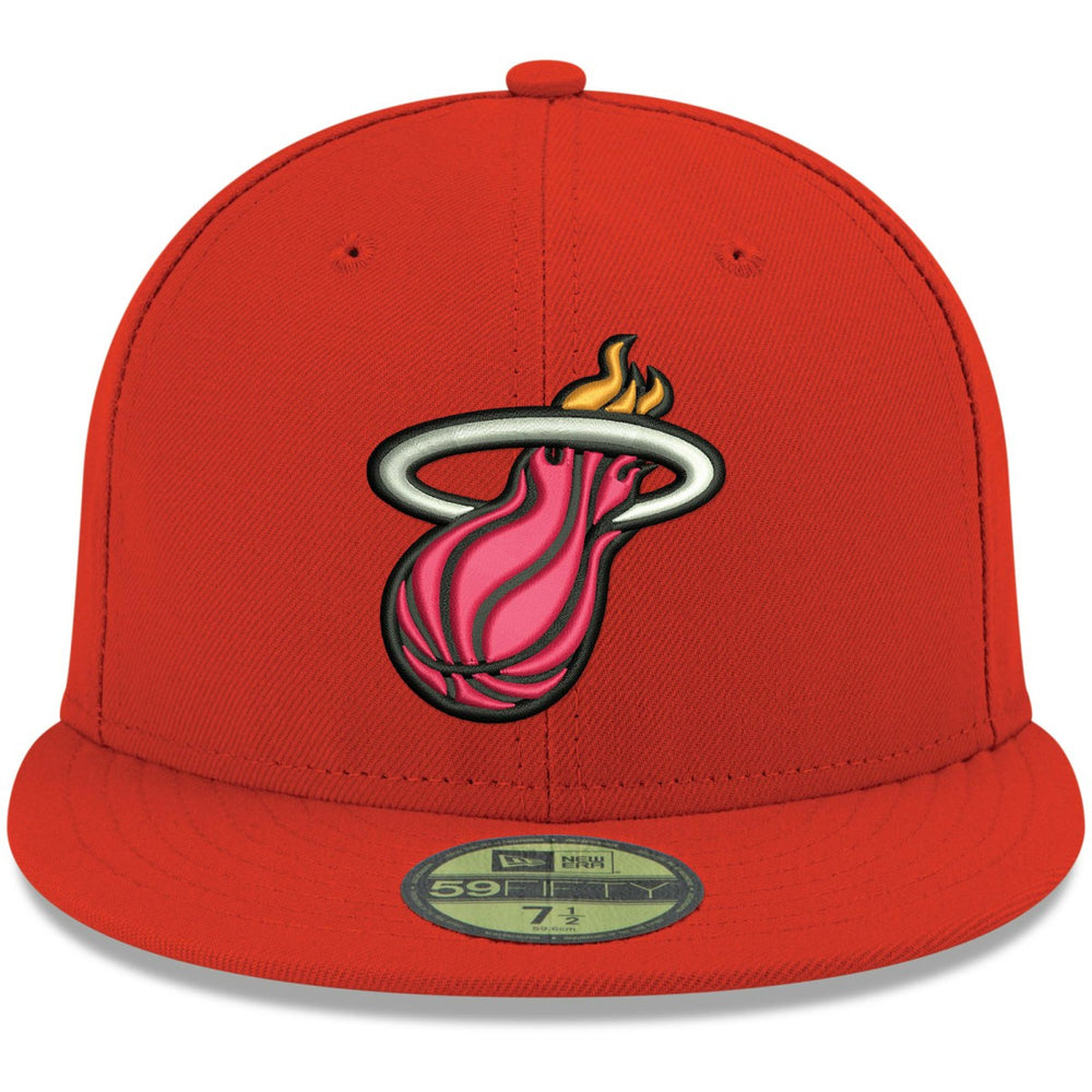 New Era Miami Heat Team Color 59FIFTY Fitted Hat Red