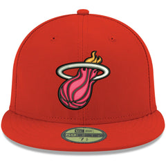 New Era Miami Heat Team Color 59FIFTY Fitted Hat Red